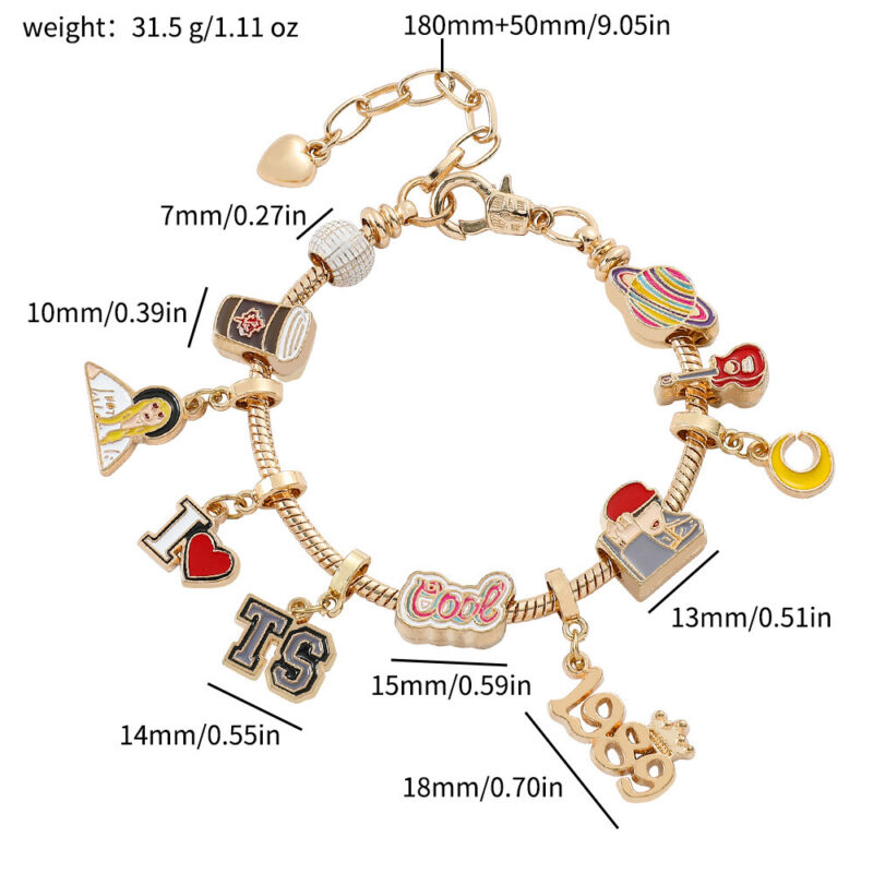 Taylor-Inspired Charm Bracelet Collection #1 - Image 4