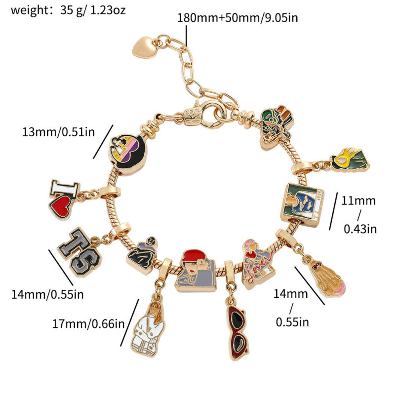 Taylor-Inspired Charm Bracelet Collection #1 - Image 3