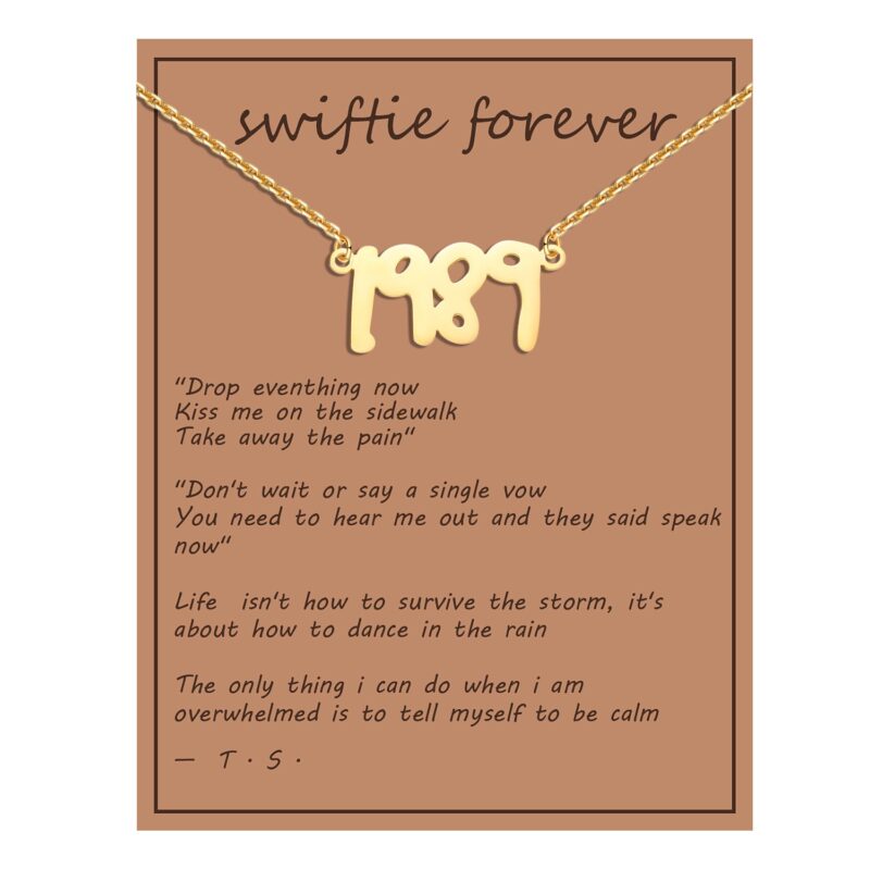 Swiftie Necklace – Gold and Silver Stainless Steel, Inspired by Taylor Swift | 16" Chain, Waterproof & Non-Tarnish - Image 8