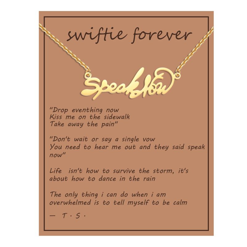 Swiftie Necklace – Gold and Silver Stainless Steel, Inspired by Taylor Swift | 16" Chain, Waterproof & Non-Tarnish - Image 10