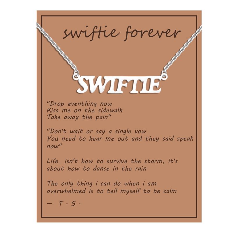 Swiftie Necklace – Gold and Silver Stainless Steel, Inspired by Taylor Swift | 16" Chain, Waterproof & Non-Tarnish - Image 15