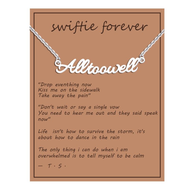Swiftie Necklace – Gold and Silver Stainless Steel, Inspired by Taylor Swift | 16" Chain, Waterproof & Non-Tarnish - Image 17