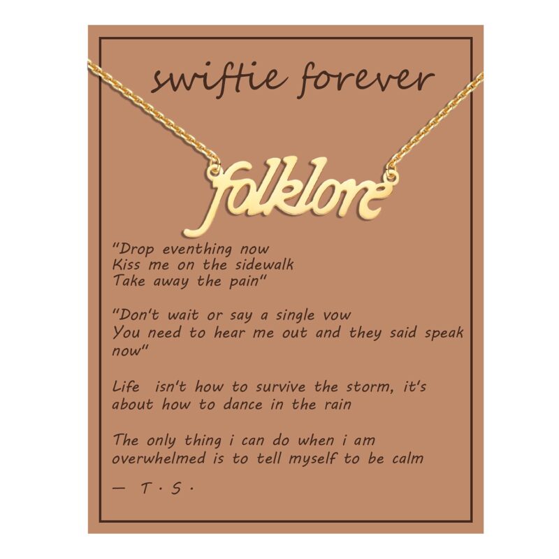 Swiftie Necklace – Gold and Silver Stainless Steel, Inspired by Taylor Swift | 16" Chain, Waterproof & Non-Tarnish - Image 18