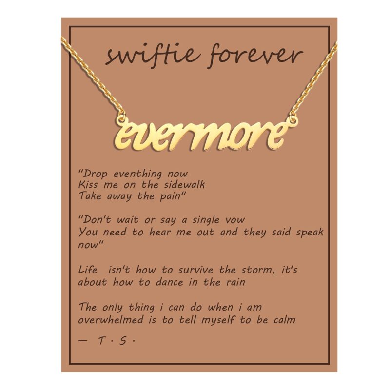 Swiftie Necklace – Gold and Silver Stainless Steel, Inspired by Taylor Swift | 16" Chain, Waterproof & Non-Tarnish - Image 20