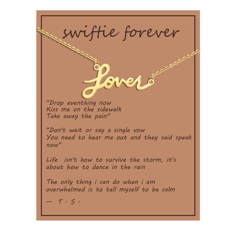 Swiftie Necklace – Gold and Silver Stainless Steel, Inspired by Taylor Swift | 16" Chain, Waterproof & Non-Tarnish - Image 24