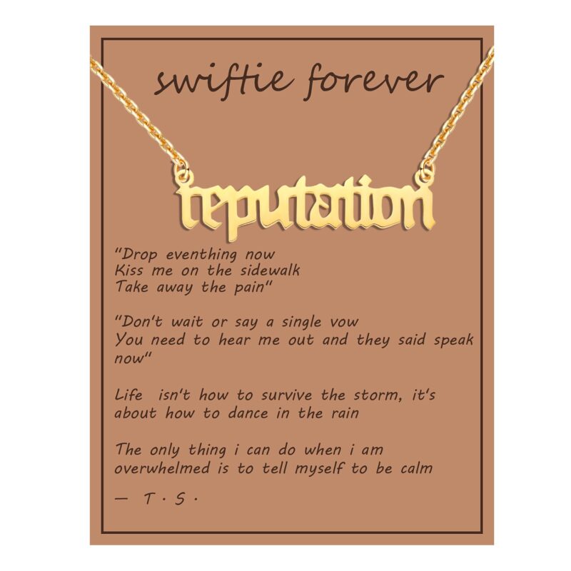Swiftie Necklace – Gold and Silver Stainless Steel, Inspired by Taylor Swift | 16" Chain, Waterproof & Non-Tarnish - Image 26
