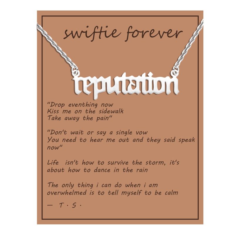 Swiftie Necklace – Gold and Silver Stainless Steel, Inspired by Taylor Swift | 16" Chain, Waterproof & Non-Tarnish - Image 27