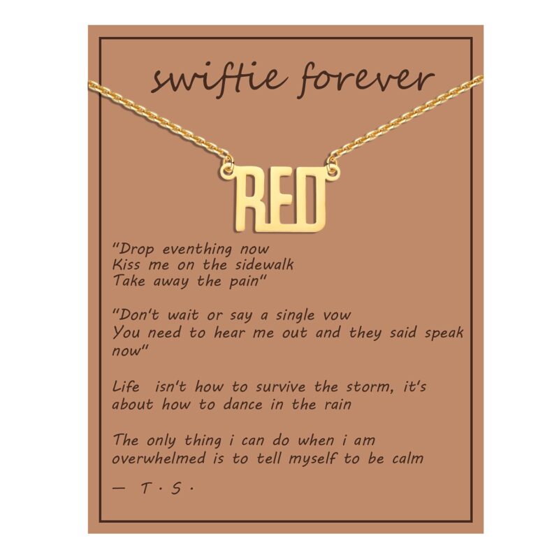 Swiftie Necklace – Gold and Silver Stainless Steel, Inspired by Taylor Swift | 16" Chain, Waterproof & Non-Tarnish - Image 28