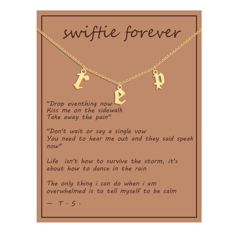 Swiftie Necklace – Gold and Silver Stainless Steel, Inspired by Taylor Swift | 16" Chain, Waterproof & Non-Tarnish - Image 32
