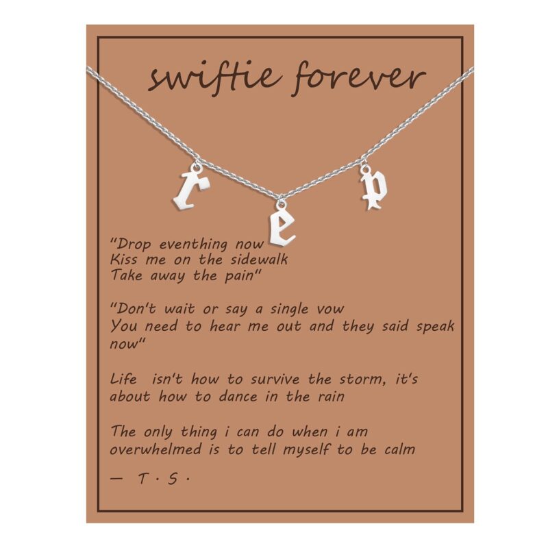 Swiftie Necklace – Gold and Silver Stainless Steel, Inspired by Taylor Swift | 16" Chain, Waterproof & Non-Tarnish - Image 33