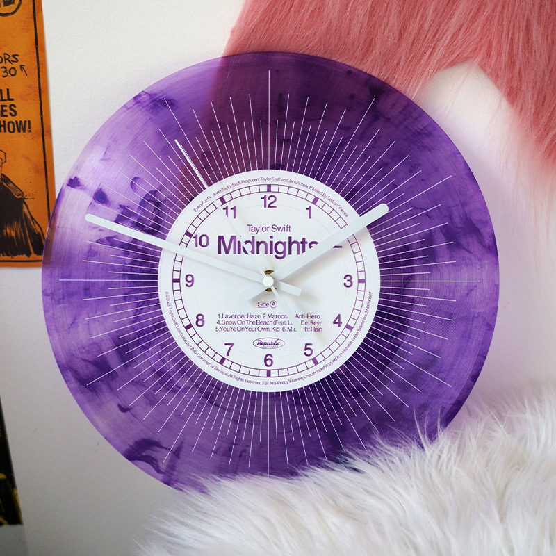 vinyl record clock