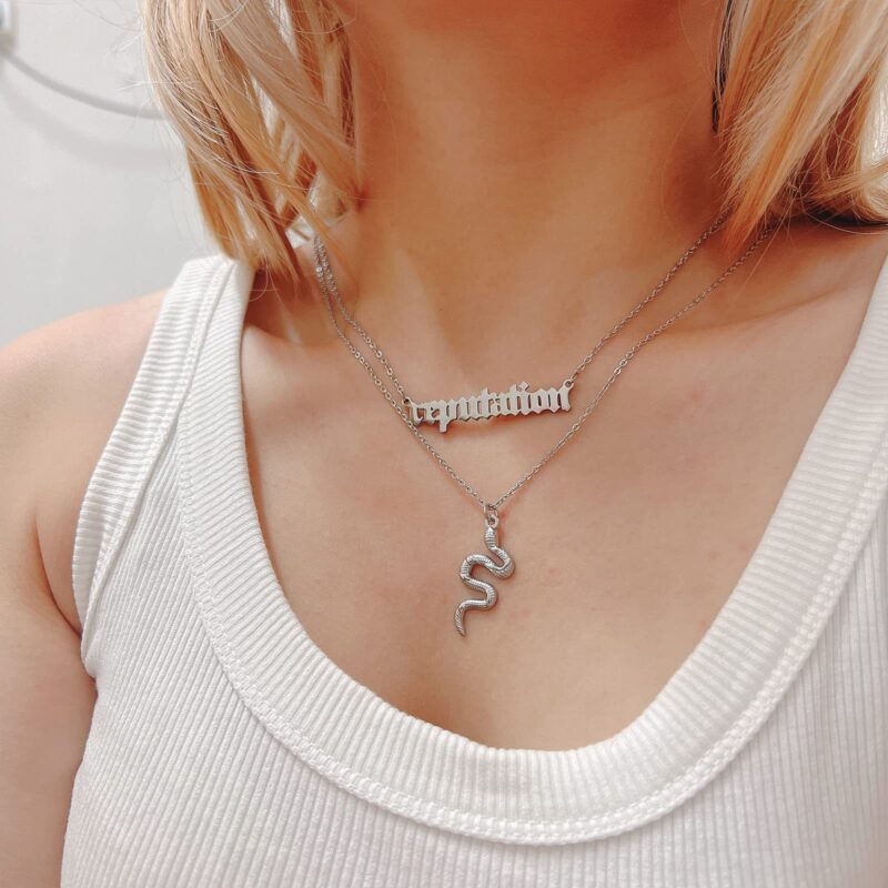 Swiftie Necklace – Gold and Silver Stainless Steel, Inspired by Taylor Swift | 16" Chain, Waterproof & Non-Tarnish - Image 42
