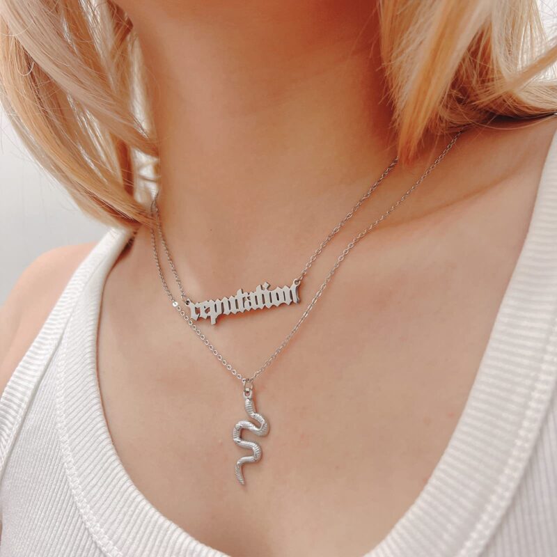 Swiftie Necklace – Gold and Silver Stainless Steel, Inspired by Taylor Swift | 16" Chain, Waterproof & Non-Tarnish - Image 43