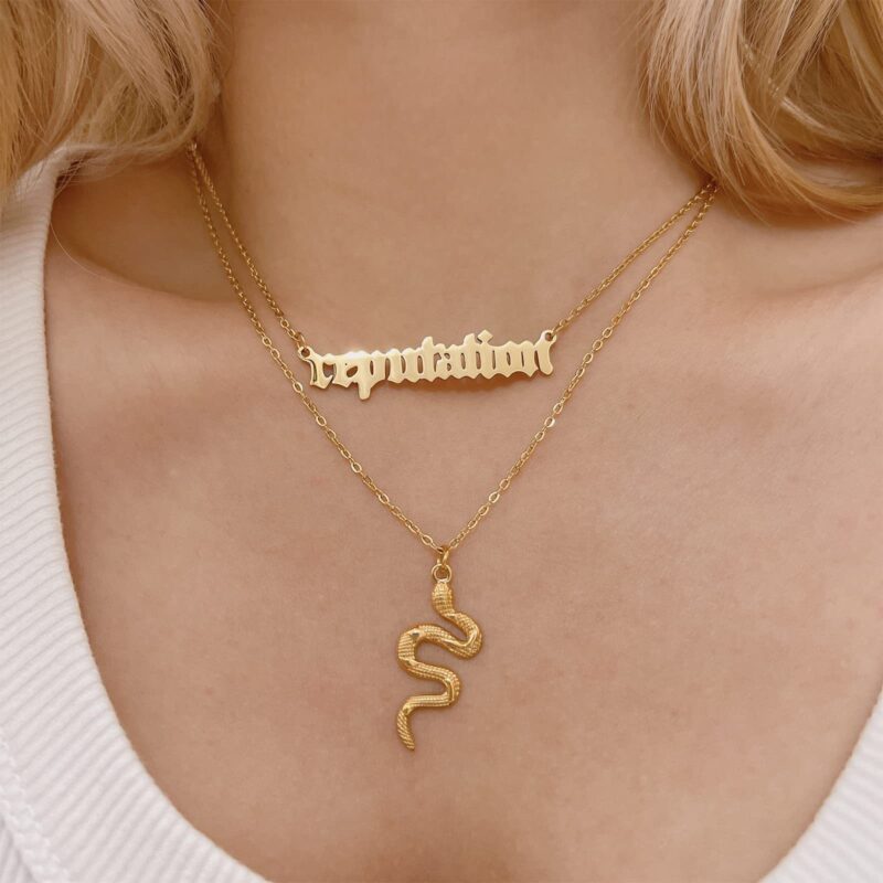 Swiftie Necklace – Gold and Silver Stainless Steel, Inspired by Taylor Swift | 16" Chain, Waterproof & Non-Tarnish - Image 44
