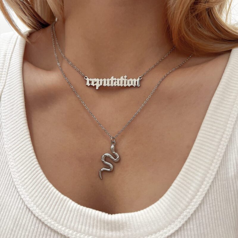 Swiftie Necklace – Gold and Silver Stainless Steel, Inspired by Taylor Swift | 16" Chain, Waterproof & Non-Tarnish - Image 45