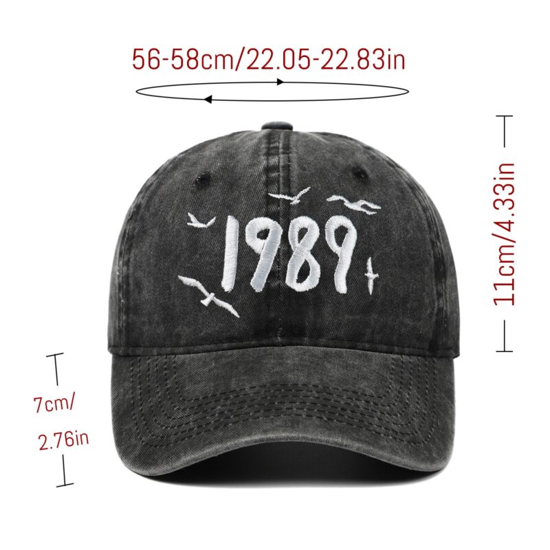 Taylor Swift 1989 Baseball Cap | Embroidery Hat | Casual Baseball Hat | SWIFTIE Fan Hat | SWIFTIE Gift | 11 Colours - Image 3