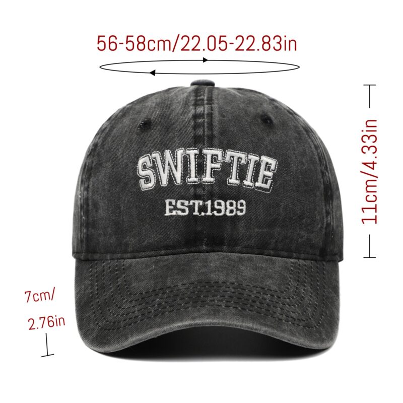 Taylor Swift SWIFTIE Baseball Cap | Embroidery Hat | Casual Baseball Hat | SWIFTIE Fan Hat | SWIFTIE Gift | 13 Colours - Image 3