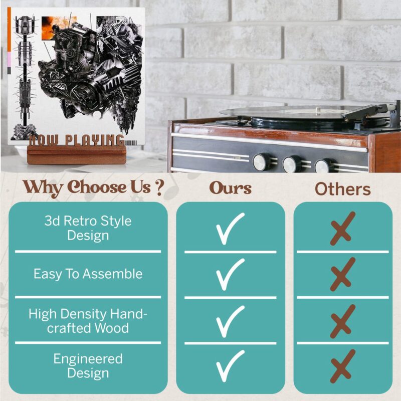 Unique Wooden Vinyl Record Holder for Taylor's Albums - Image 3