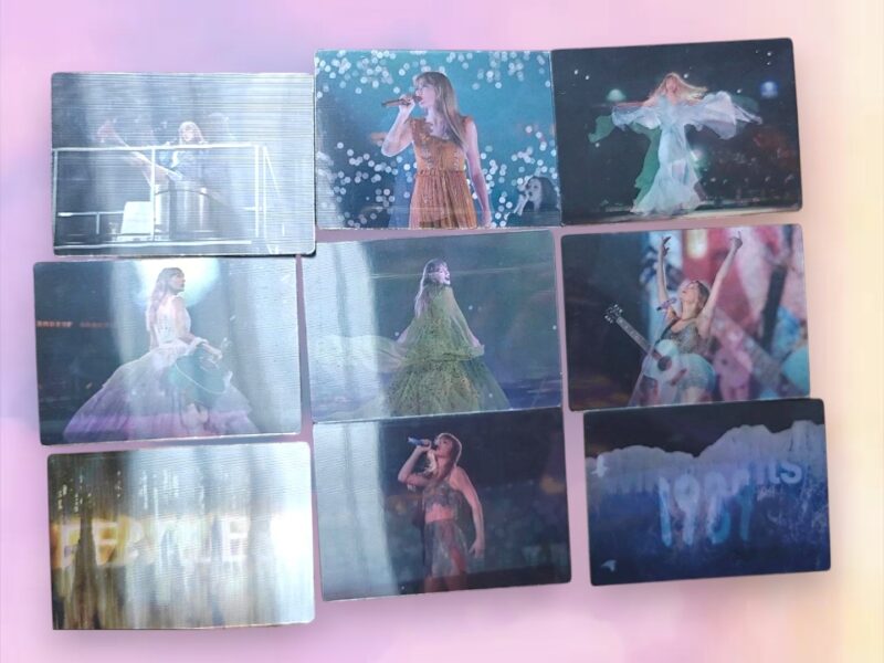 Taylor Swift 3D Lenticular Flip Card | Single-Sided 5 Images | Eras Tour Merch | Swiftie Merch 9x6cm (Set of 9)| 9x6.3cm