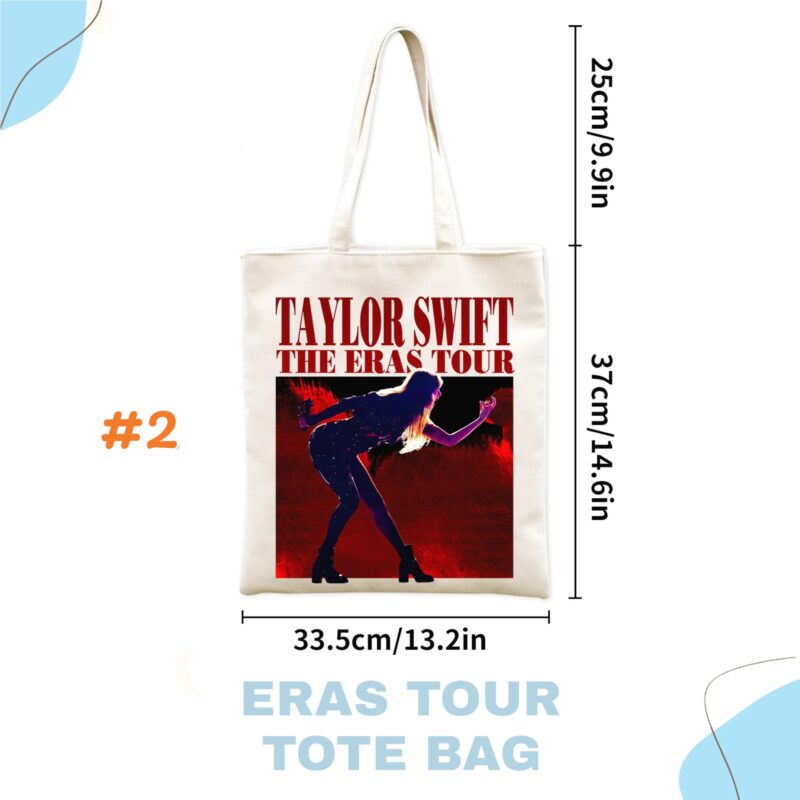 Taylor Swift Eras Tour Inspired Canvas Tote Bag – 100% Cotton - Image 4