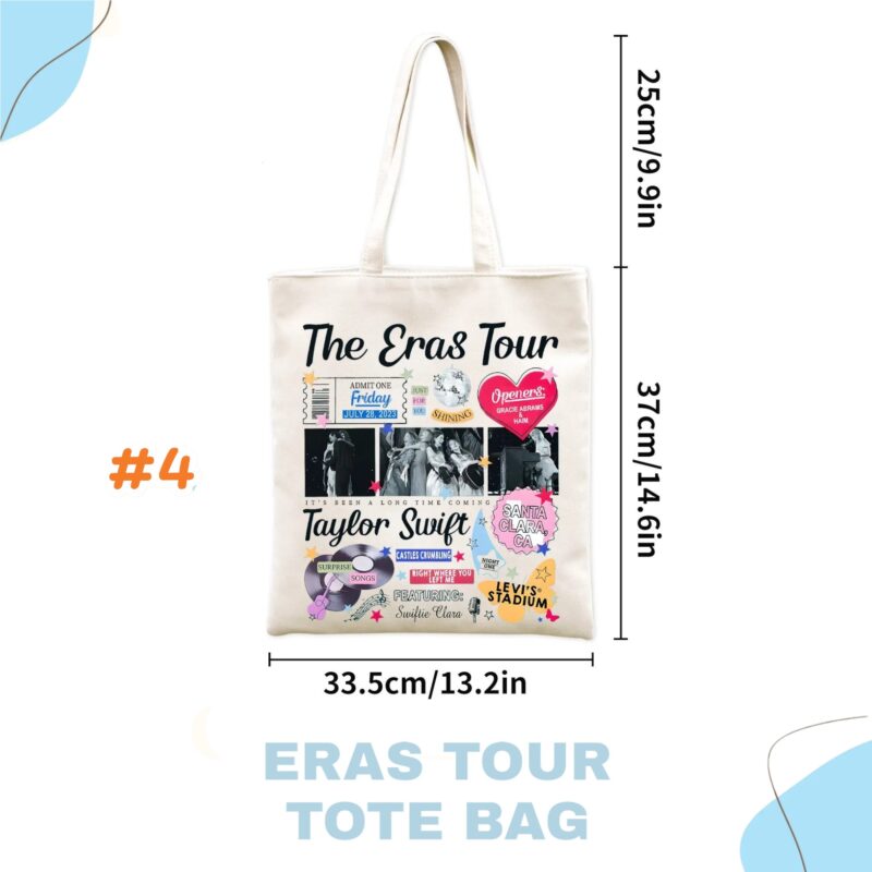 Taylor Swift Eras Tour Inspired Canvas Tote Bag – 100% Cotton - Image 5