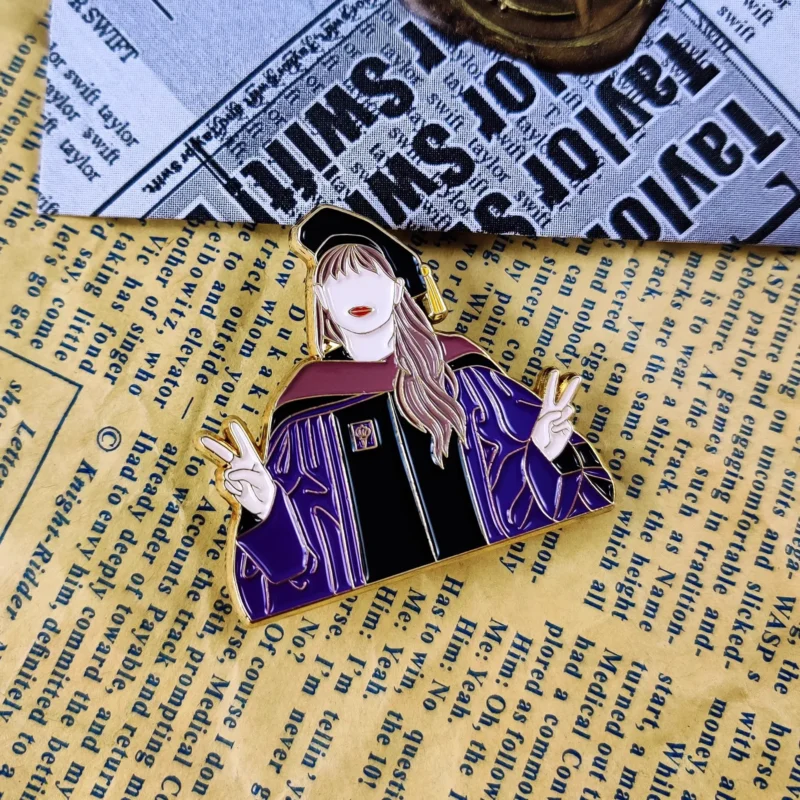 Dr. Taylor Swift NYU Graduation Enamel Pin - Image 3