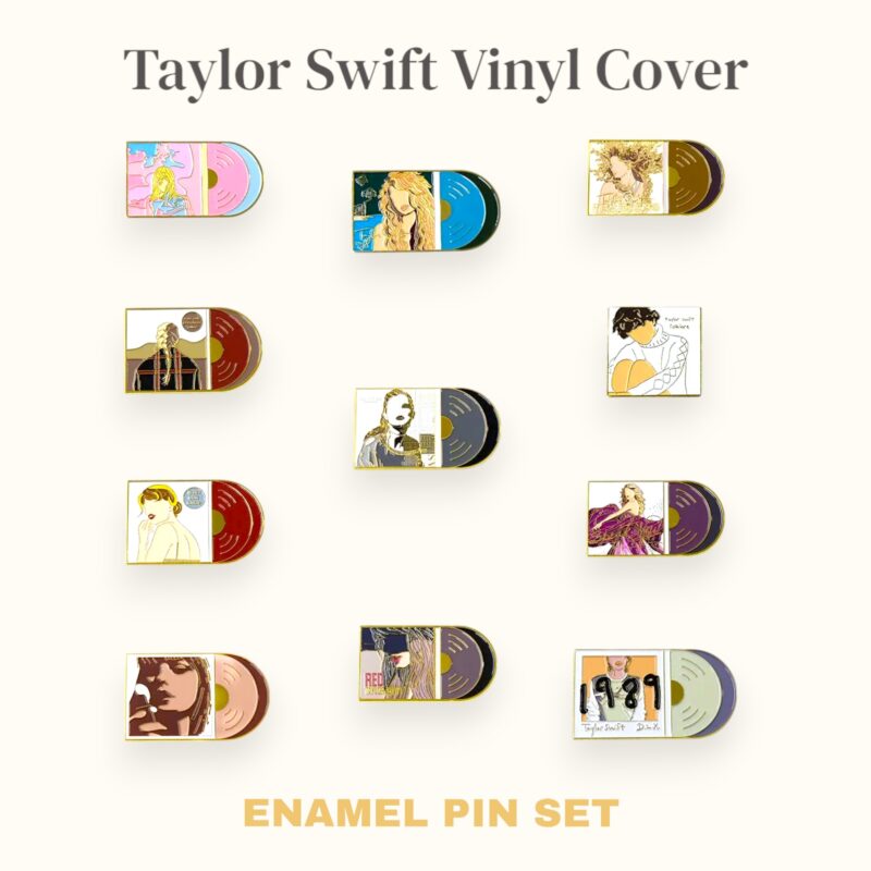 Taylor Swift Vinyl Cover Enamel Pins Set #1 - Image 8
