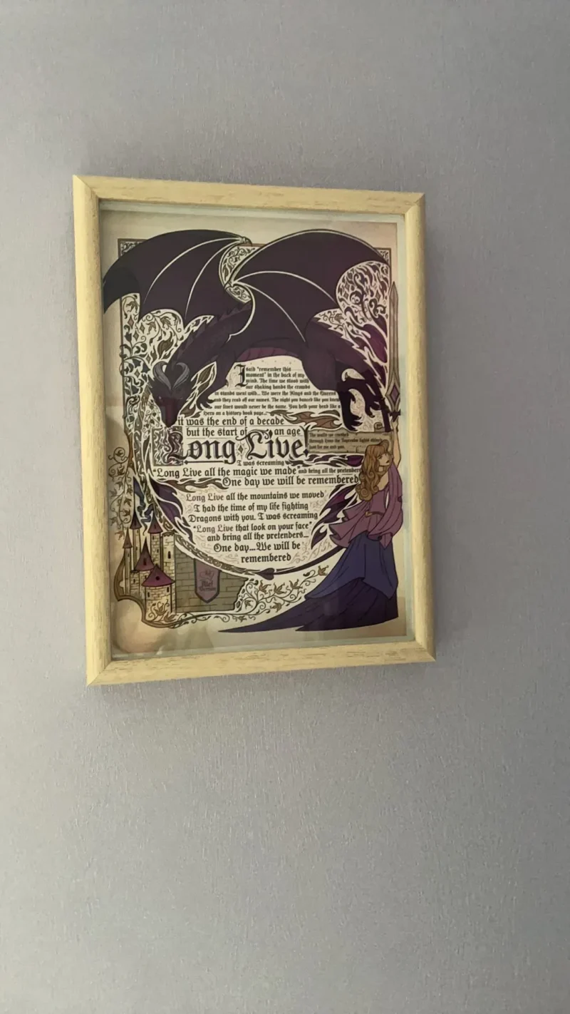 Taylor Swift Medieval Song Manuscript Framed Art - Image 4