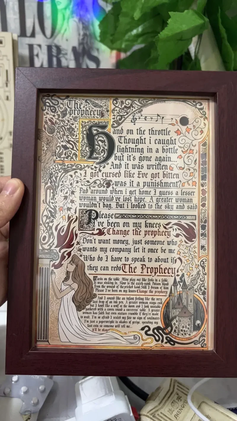 Taylor Swift Medieval Song Manuscript Framed Art - Image 2