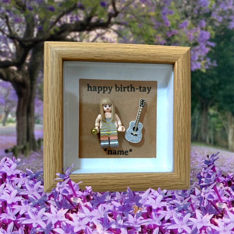 Hand Stamped Taylor Swift Minifigure Birthday Frame