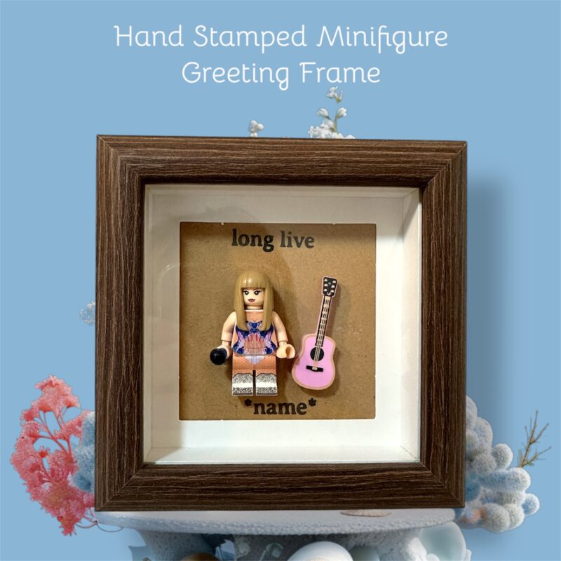 Hand Stamped Taylor Swift Minifigure "long live" Frame
