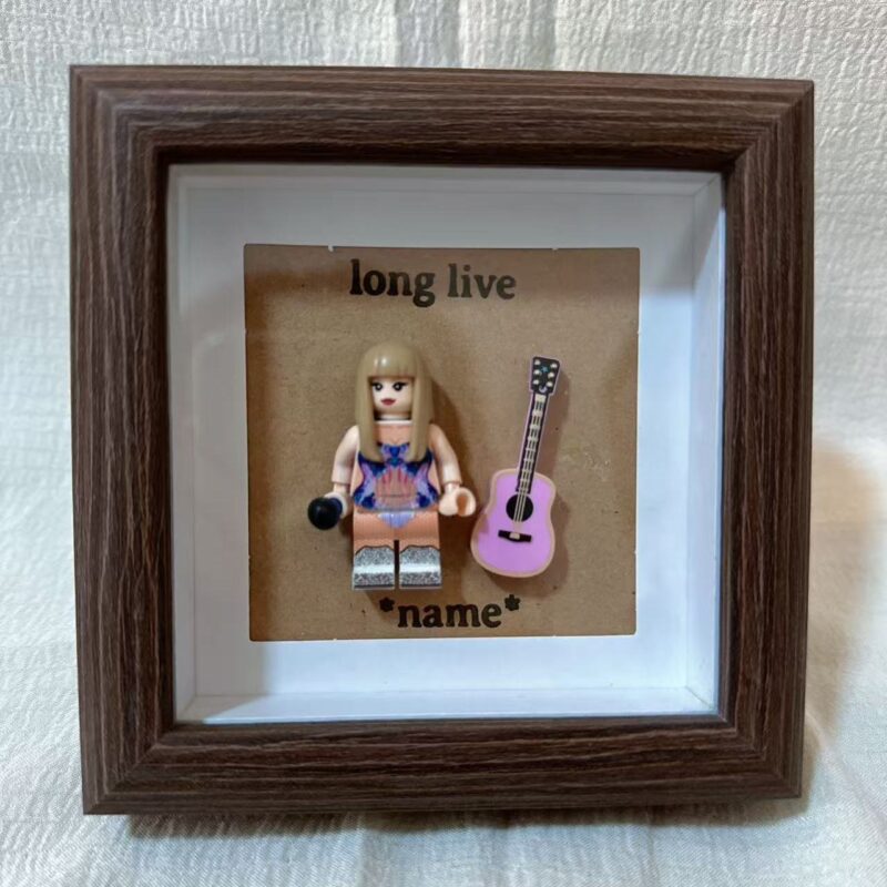 Hand Stamped Taylor Swift Minifigure "long live" Frame - Image 4