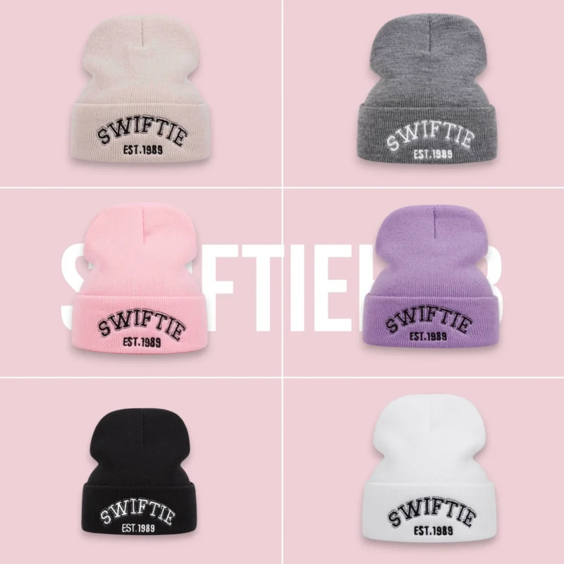 SWIFTIE Embroidered Knit Beanie | Winter Warm Unisex Outdoor Hat, Autumn/Winter Trendy