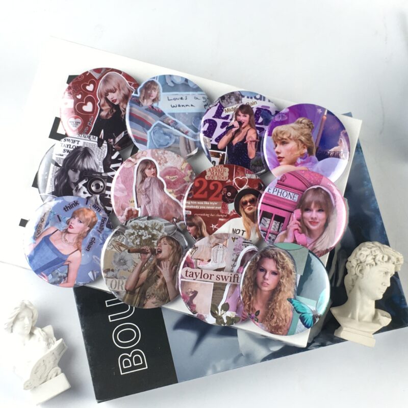 Eras Tour 12-Piece Pinback Badge Set - Stylish Backpack Decor