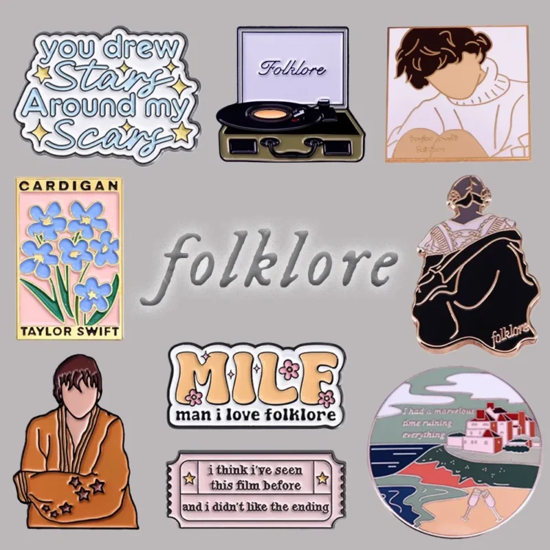 Folklore Taylor Swift Enamel Pins