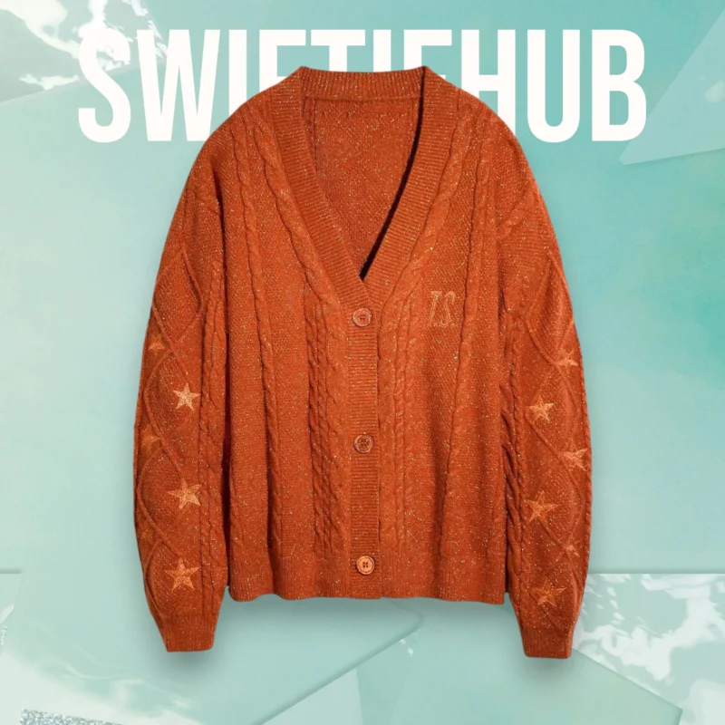 Taylor Swift Inspired Star Embroidered Oversized Cardigan | 12 Eras