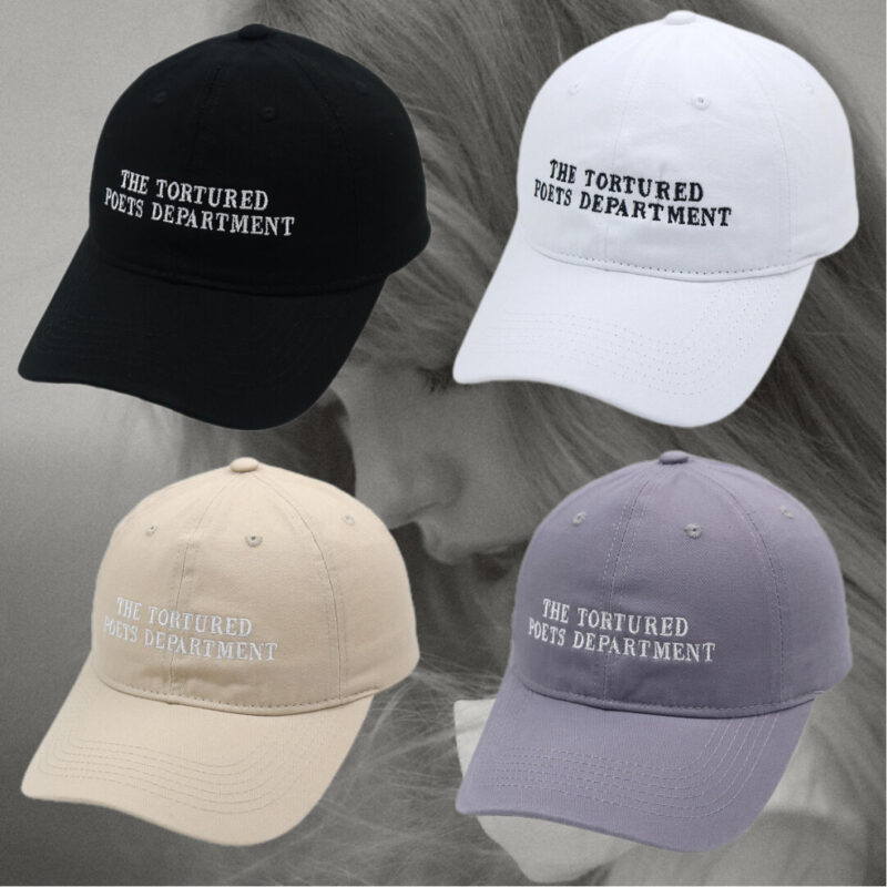"THE TORTURED POETS DEPARTMENT" Embroidered Cap - 4 Essential Colors