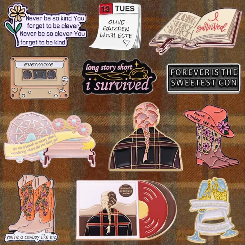 Taylor Swift Evermore Enamel Pins | Hard Enamel Alloy Pins