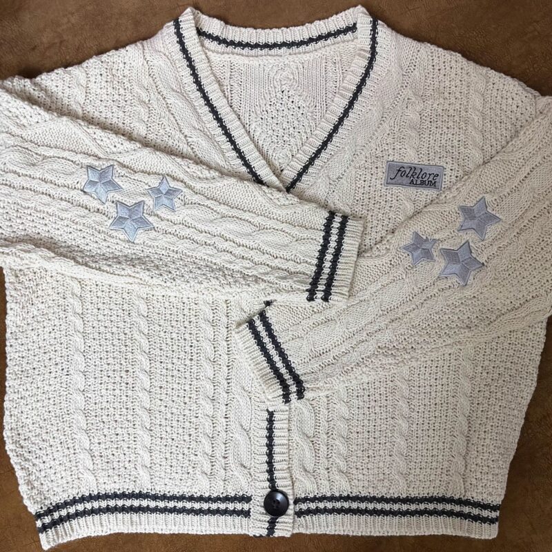 Folklore Cardigan | Limited Edition Star Embroidered Knit Sweater