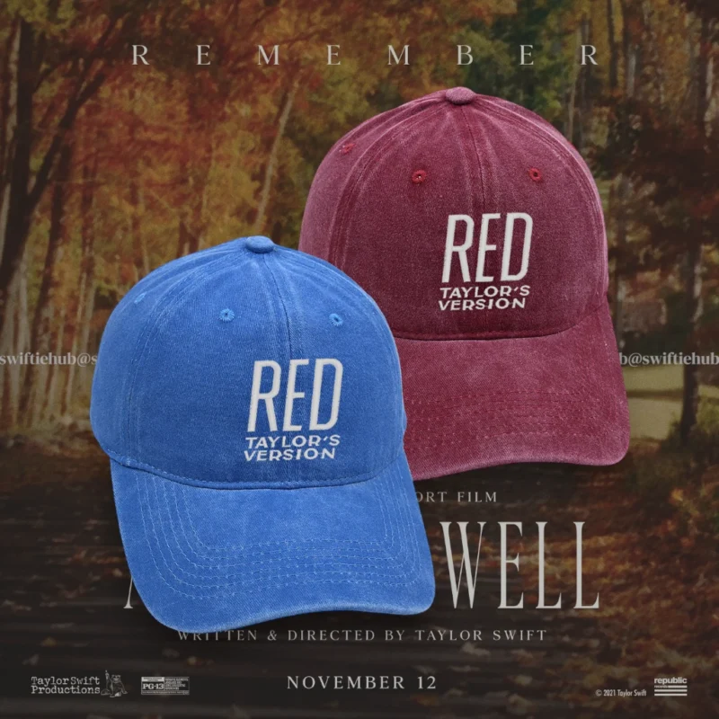 RED (Taylor's Version) Embroidered Baseball Cap | Vintage Washed 'All Too Well' Hat
