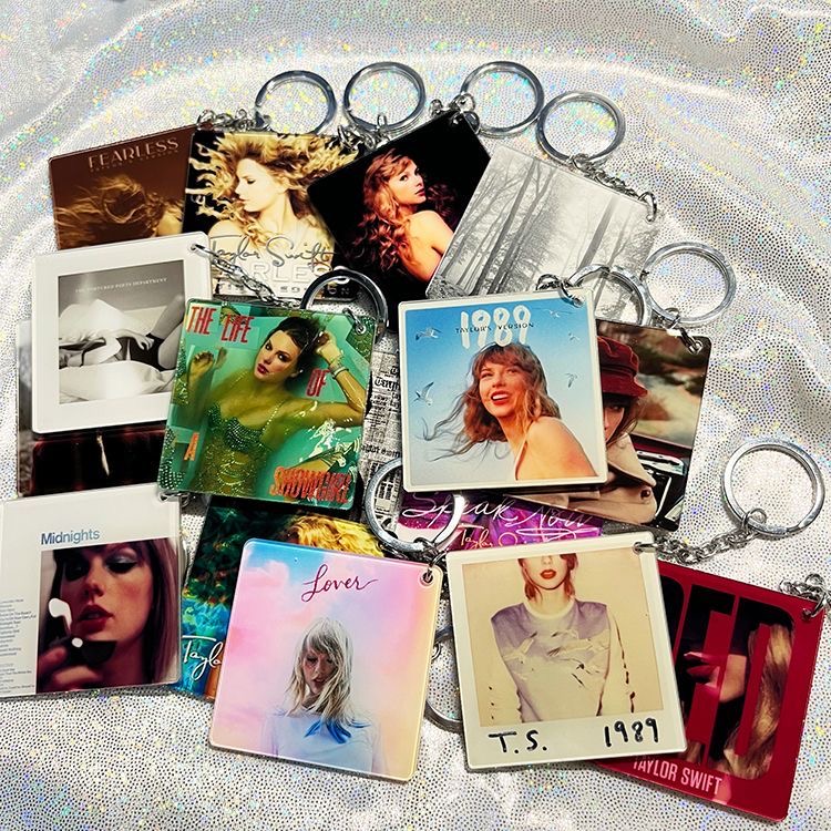 Taylor Swift Album Cover Acrylic Keychain Set