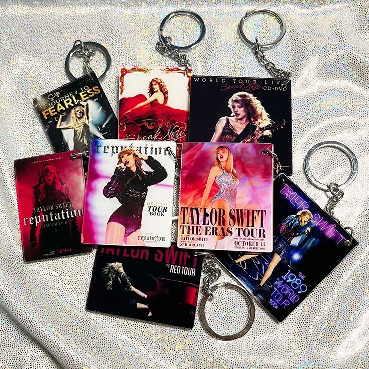 Taylor Swift Iconic Tour & Eras Tour Art Acrylic Keychain| Speak Now, Reputation, 1989