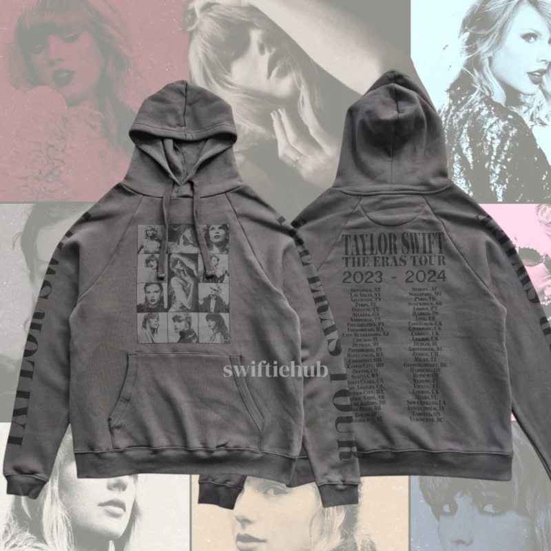 The Eras Tour TTPD Winter Fleece Hoodie - Charcoal Grey