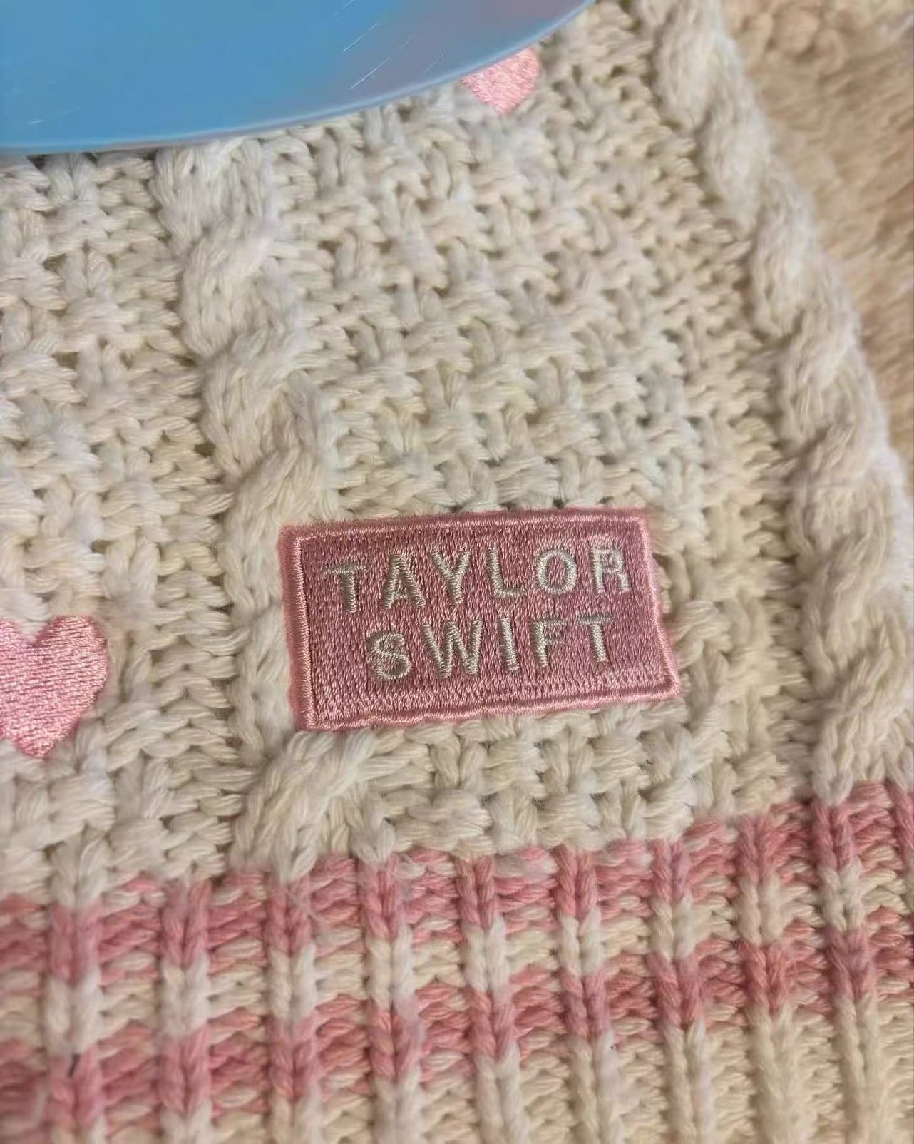 Lover Inspired Pink Heart Embroidery Knit Cardigan - Image 11