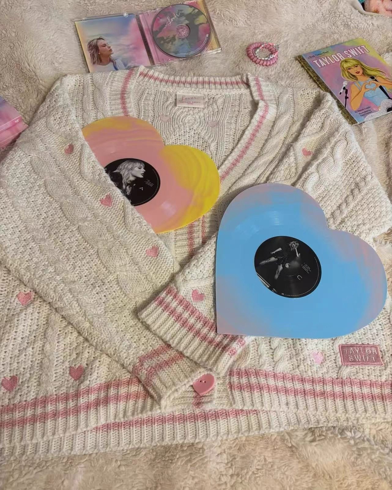 Lover Inspired Pink Heart Embroidery Knit Cardigan - Image 8