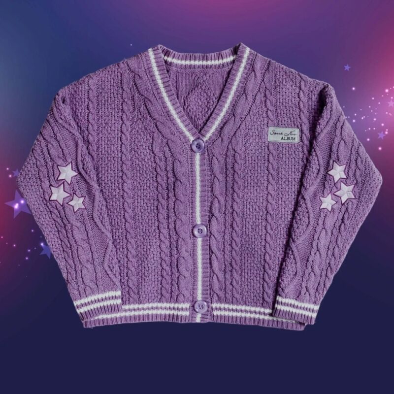 Speak Now TV Inspired Purple Star Cardigan