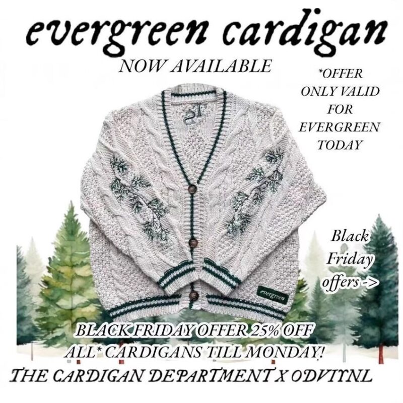 The Evergreen Cardigan | Taylor Swift Inspired Embroidered Knit Sweater