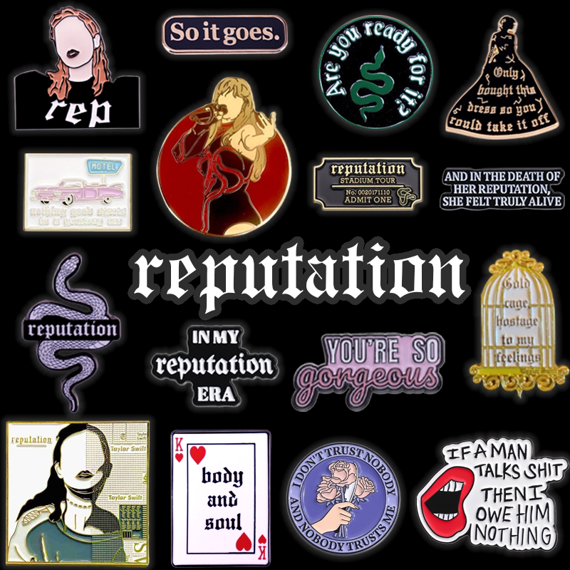 Reputation Enamel Pins | Snake & Dark Aesthetic Enamel Collection