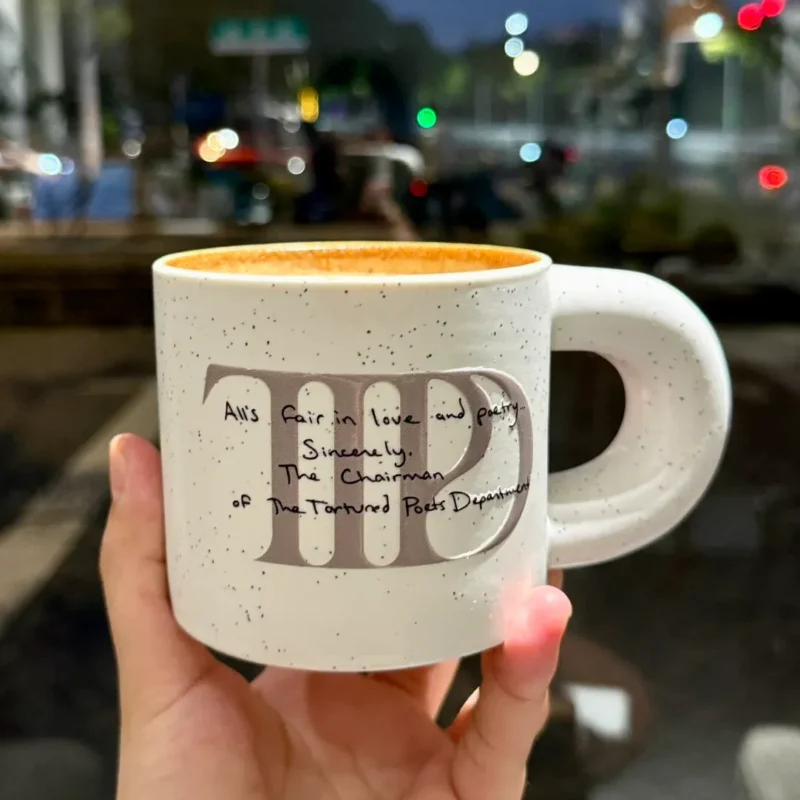 The Tortured Poets Department TTPD Ceramic Mug - Official Aesthetic Manuscript Cup