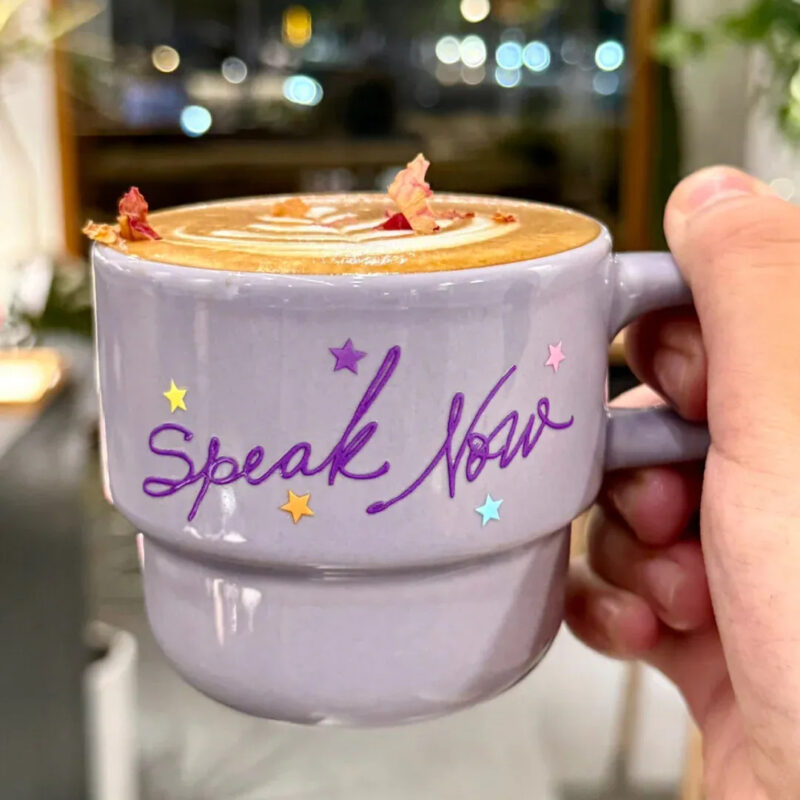 Speak Now Era Lavender Stackable Ceramic Mug - Enchanted "Long Live" Coffee Cup